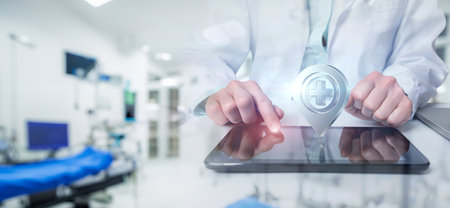 The concept of Digital Health. Integration of advanced digital technologies into medical services.の写真素材