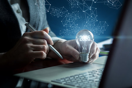 Ideas and Innovations 2025. Concept of strategic planning for 2025.