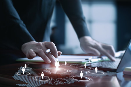 Digital Human Resource Management. The concept of personnel management using digital technologies.の写真素材