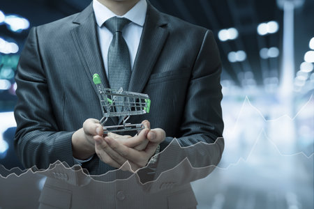 Retail management. The concept of strategic management of retail trade and e-commerce.の写真素材