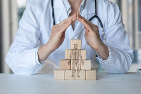 Protecting health and caring for the patient. The concept of patient protection and support.の写真素材