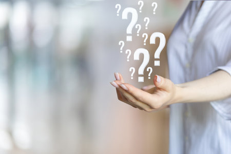 Searching for answers in a world of questions. The concept of knowledge search, decision making and multitasking.の写真素材