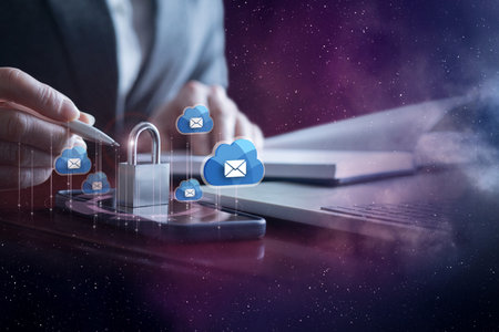 Digital security measures are essential for protecting data. A person is using a phone to secure...