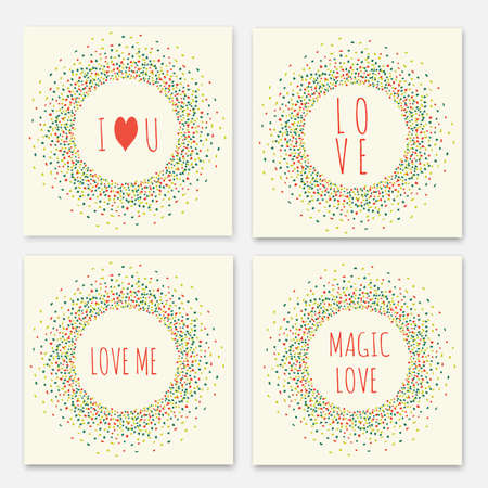 Greeting cards with heart shape.のイラスト素材
