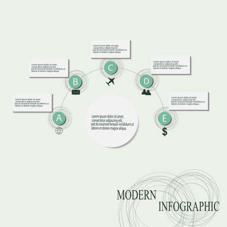 Modern abstract speech bubble infographic elements.のイラスト素材
