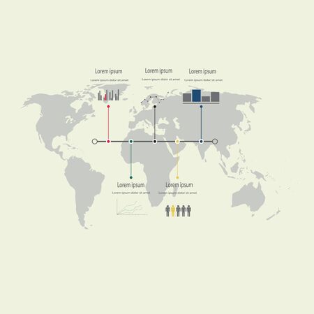 Modern abstract infographic elements.のイラスト素材