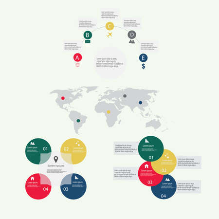 Modern abstract infographic elements.のイラスト素材