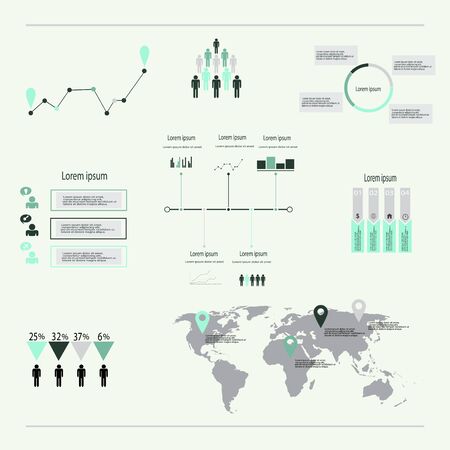 Modern abstract infographic elements.のイラスト素材