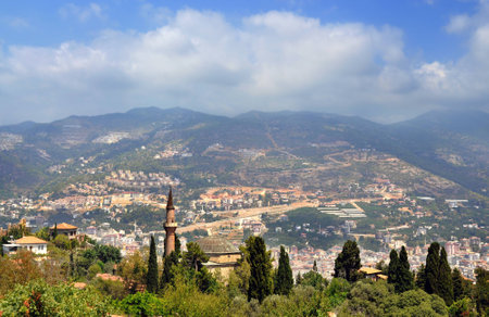 Alanya  Turkey  View of the city from fortressの写真素材
