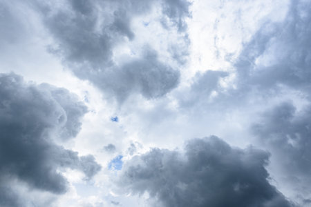 Cloudy sky background. Gloomy weather.