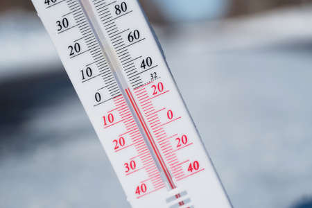 In winter or spring the thermometer lies on the snow and shows a negative temperature in cold...