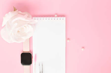 Notes for lashmaker with timetable copy spaceの写真素材