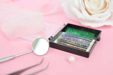 Equipment for eyelash extensions in beauty salon