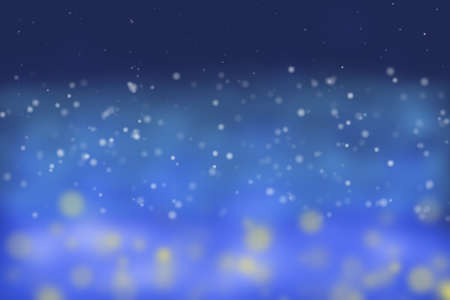 christmas snowy sky with stars ,abstract backgroundの写真素材