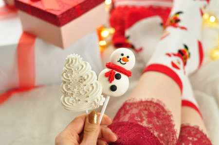 Christmas candies for children on holidays. High quality photoの写真素材