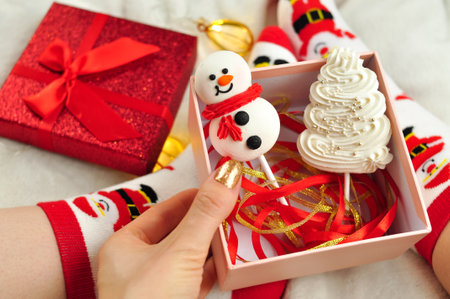 Christmas candies for children on holidays. High quality photoの写真素材