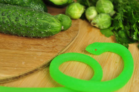 Fresh green vegetables and worm detox concept . High quality photoの写真素材