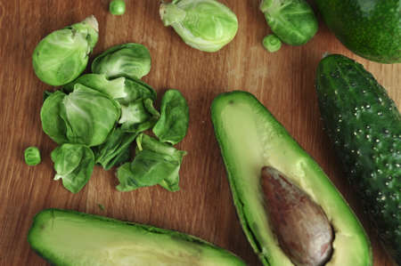Green vitamin vegetables for low calorie salad . High quality photoの写真素材