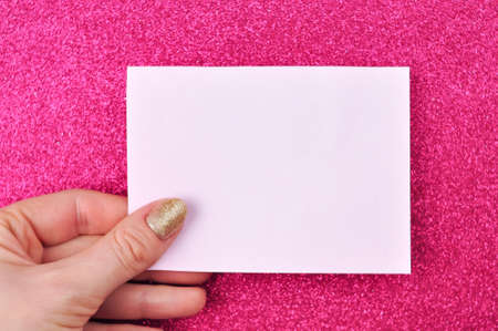 Page for inscription on pink background . High quality photoの写真素材