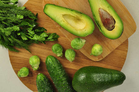 Green vitamin vegetables for low calorie salad . High quality photoの写真素材
