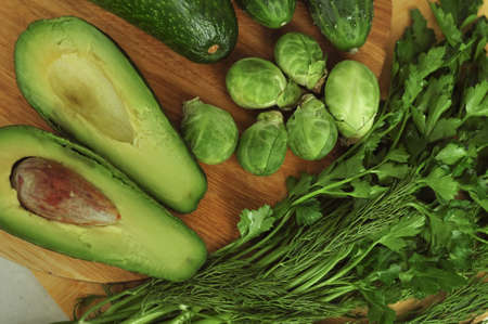 Green vitamin vegetables for low calorie salad . High quality photoの写真素材