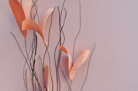 Close up of bouquet of brown dried flowers background and wallpaper . High quality photoの写真素材