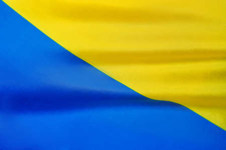 Blue and yellow national Ukrainian flag wallpaper and background. High quality photoの写真素材