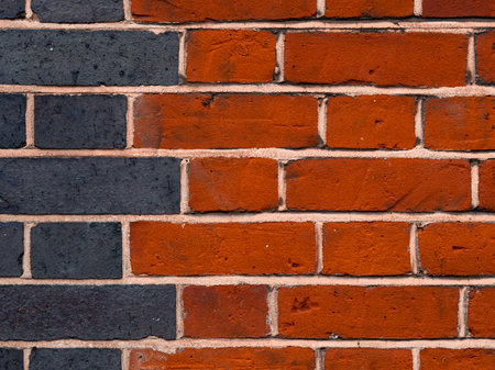 Brown textured brick wallpaper and background copy space. High quality photoの写真素材
