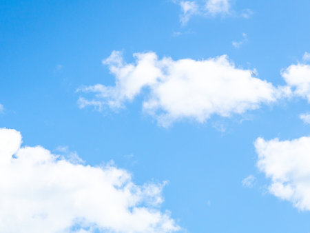 blue sky with clouds natural wallpaper and background copy spaceの写真素材