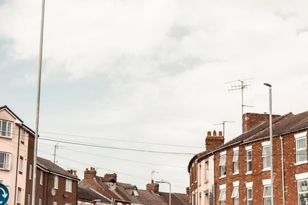 Old English houses ,architecture and streets of England . High quality photo