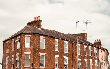 Old English houses ,architecture and streets of England . High quality photoの写真素材