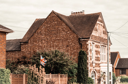 Old English houses ,architecture and streets of England . High quality photoの写真素材