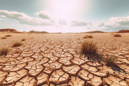 cracked earth from drought no harvest no water.High quality photoの素材