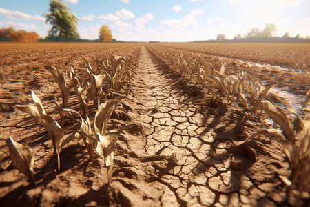 cracked earth from drought no harvest no water.High quality photoの素材