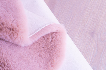 pink fur background,fluffy powdery carpet.の写真素材