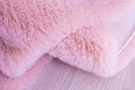 pink fur background,fluffy powdery carpet.の写真素材