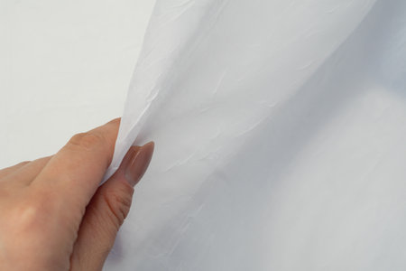 white fabric background copy space.の写真素材