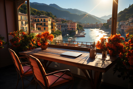 romantic streets of old historic italy ,country of love.の素材