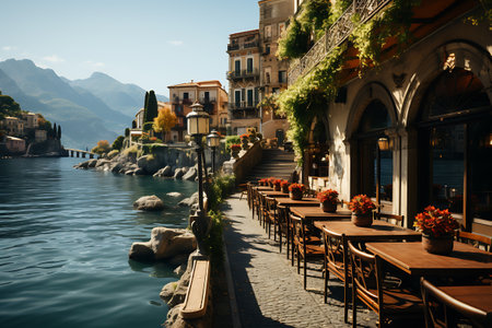 romantic streets of old historic italy ,country of love.の素材