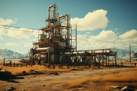 oil and gas industry,steel plant for producing fuel.の素材
