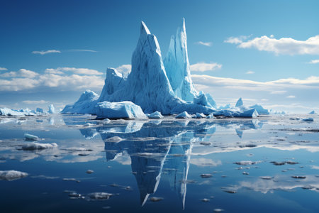 blue arctic background,global warming concept.の素材
