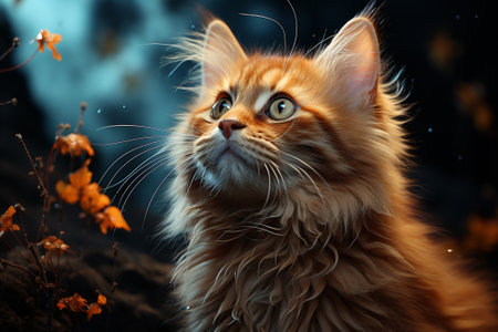 cute adorable fluffy cat,home pet.の素材