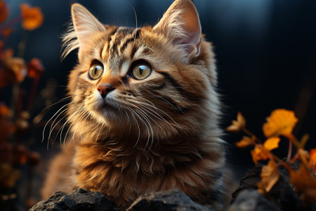 cute adorable fluffy cat,home pet.の素材