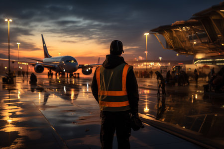 people at the airport, travel concept.の素材