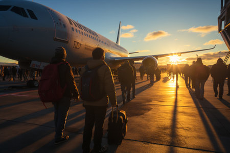 people at the airport, travel concept.の素材