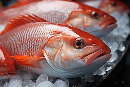 lots of fresh ocean red fish,seafoodの素材