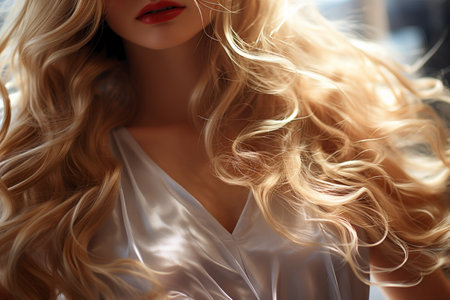 close up of woman's shiny luxury beautiful healthy hair,backgroundの素材
