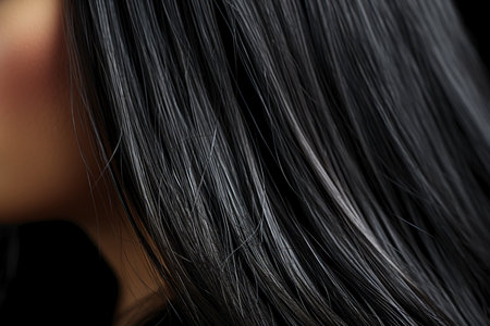 close up of woman's shiny luxury beautiful healthy hair,backgroundの素材