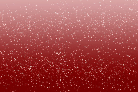 red Christmas background with snow ,festive backdrop for greeting cards.の写真素材