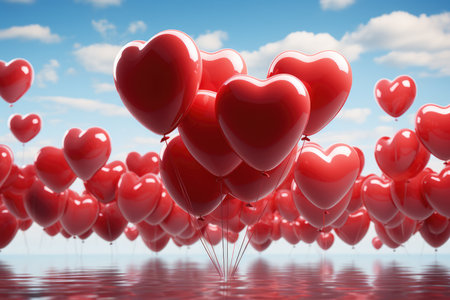 lots of red hearts concept of love.の素材